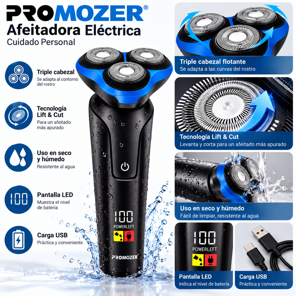 Afeitadora Eléctrica PROMOZER MZ-1160