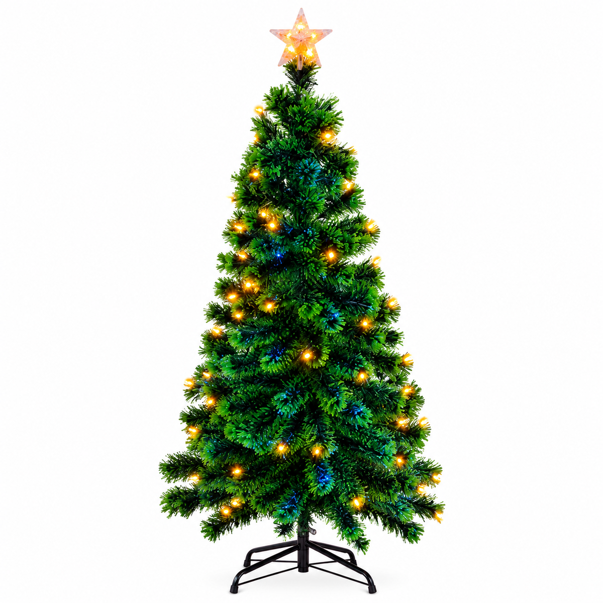Árbol Navideño de Fibra Óptica Luz Vela de 1,50 m
