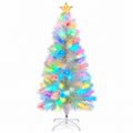 Árbol de Navidad Blanco de 1,50 m con Luces Multicolores