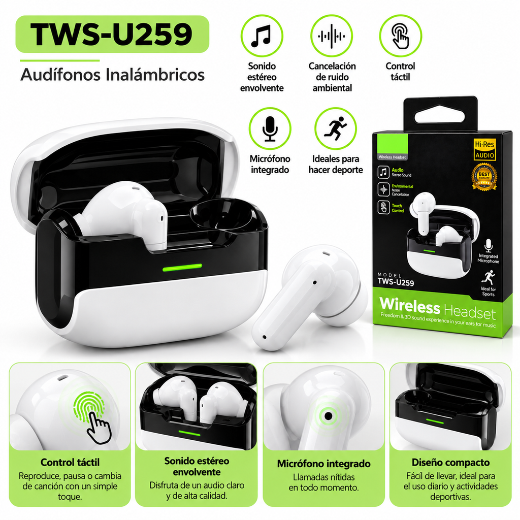 Audífonos Bluetooth TWS-U259