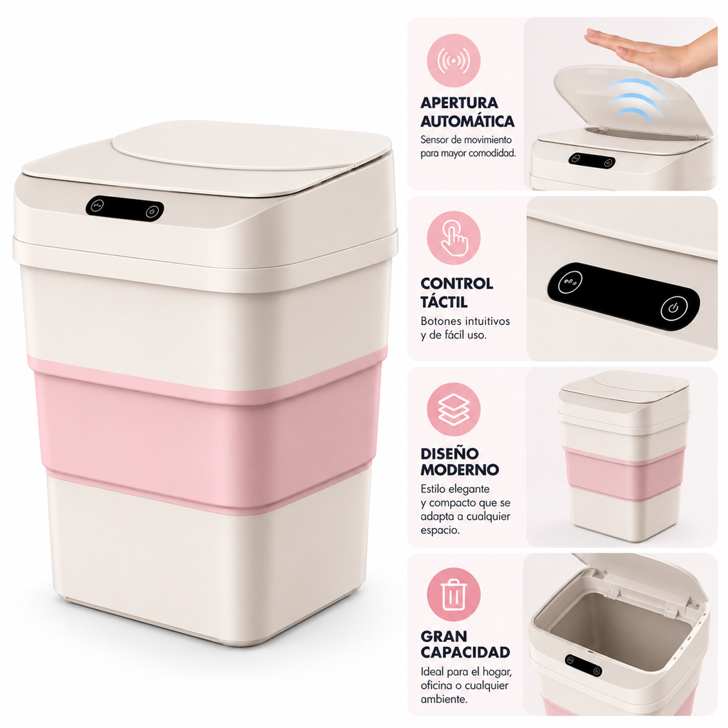 Basurero Plegable con Sensor