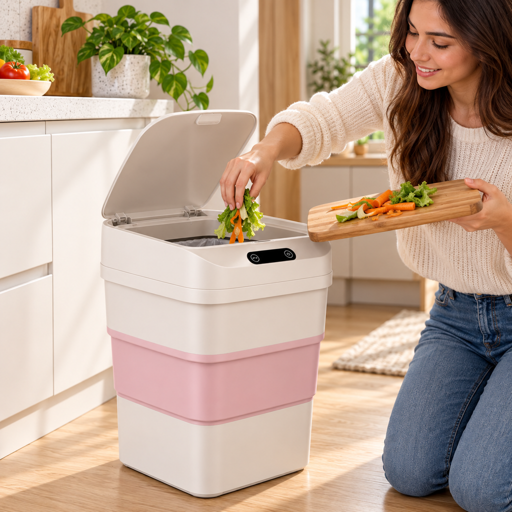 Basurero Plegable con Sensor
