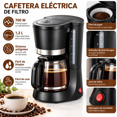 Cafetera RAF de 1,2 Litros