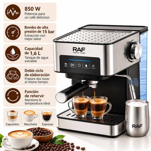 Cafetera RAF para Espresso y Capuchino