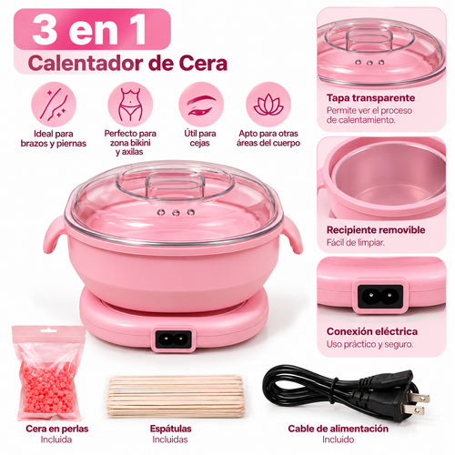 Calentador de Cera 3 en 1