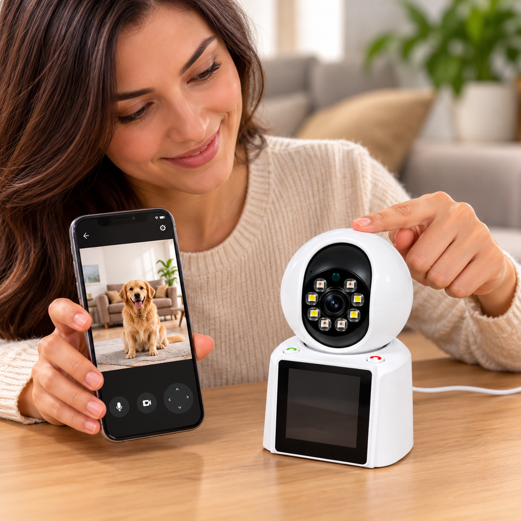 Cámara Inteligente WiFi con Pantalla