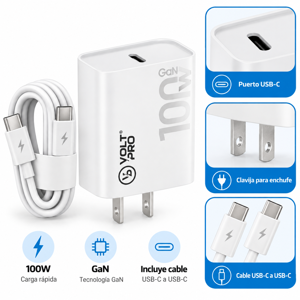 Cargador USB-C VOLT PRO