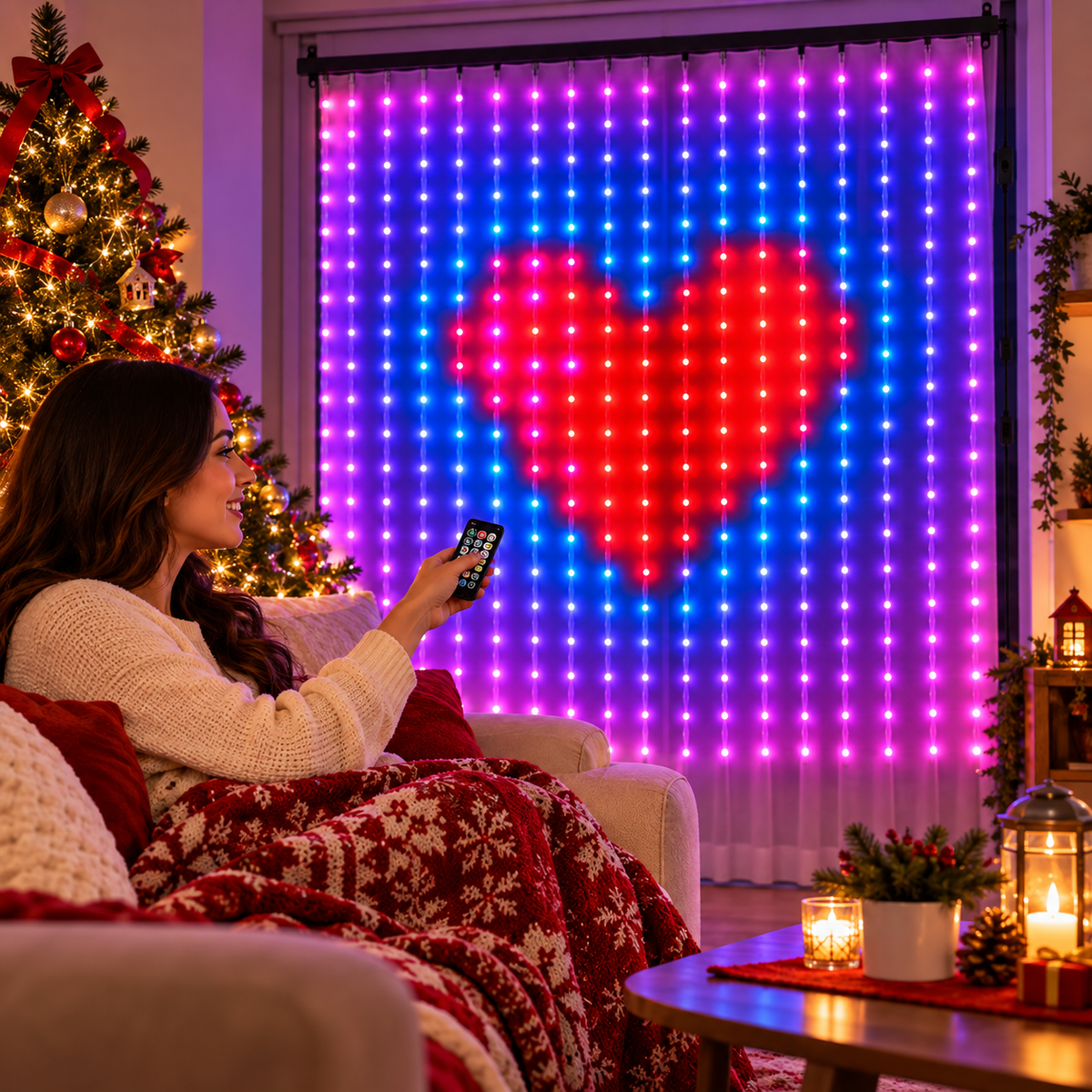 Cascada de Luces LED Inteligente 3x2