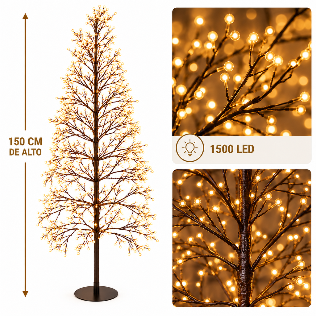 Chamizo de Erizos con 1500 Luces LED