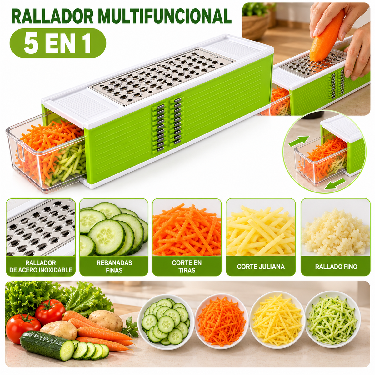 Cortador de Verduras Multifuncional