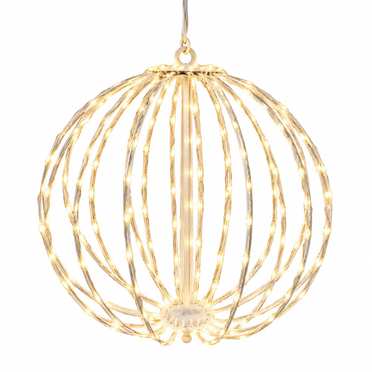 Esfera Metálica Decorativa con Luz Cálida de 30 cm.E3N3