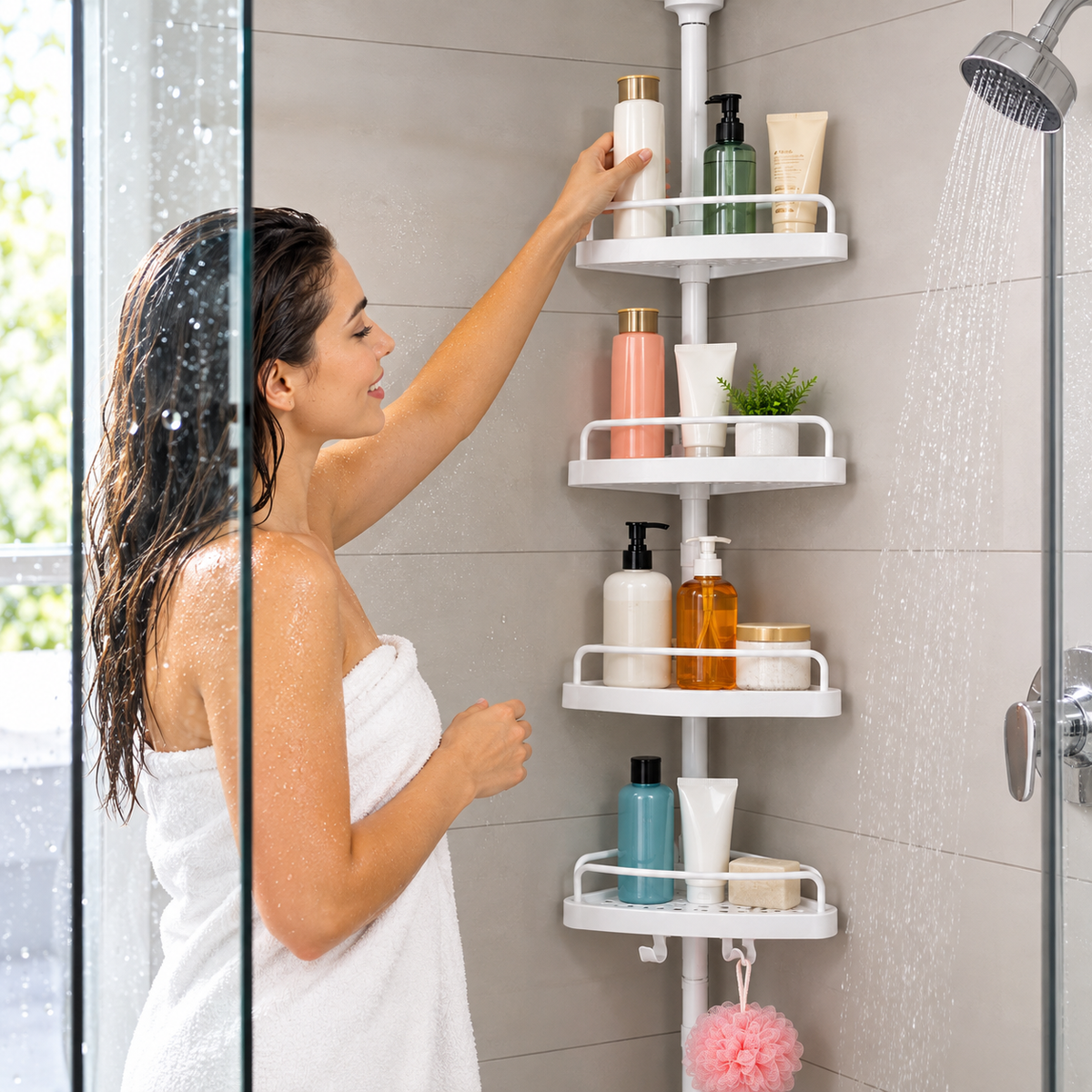Esquinero de Ducha o Baño Ajustable