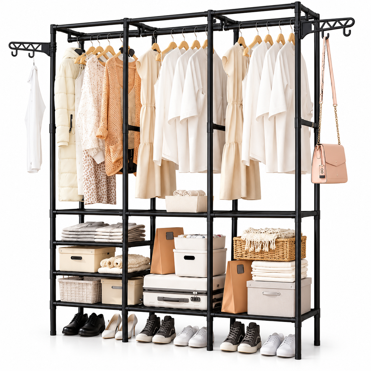 Estantería Metálica para Ropa de Varios Niveles