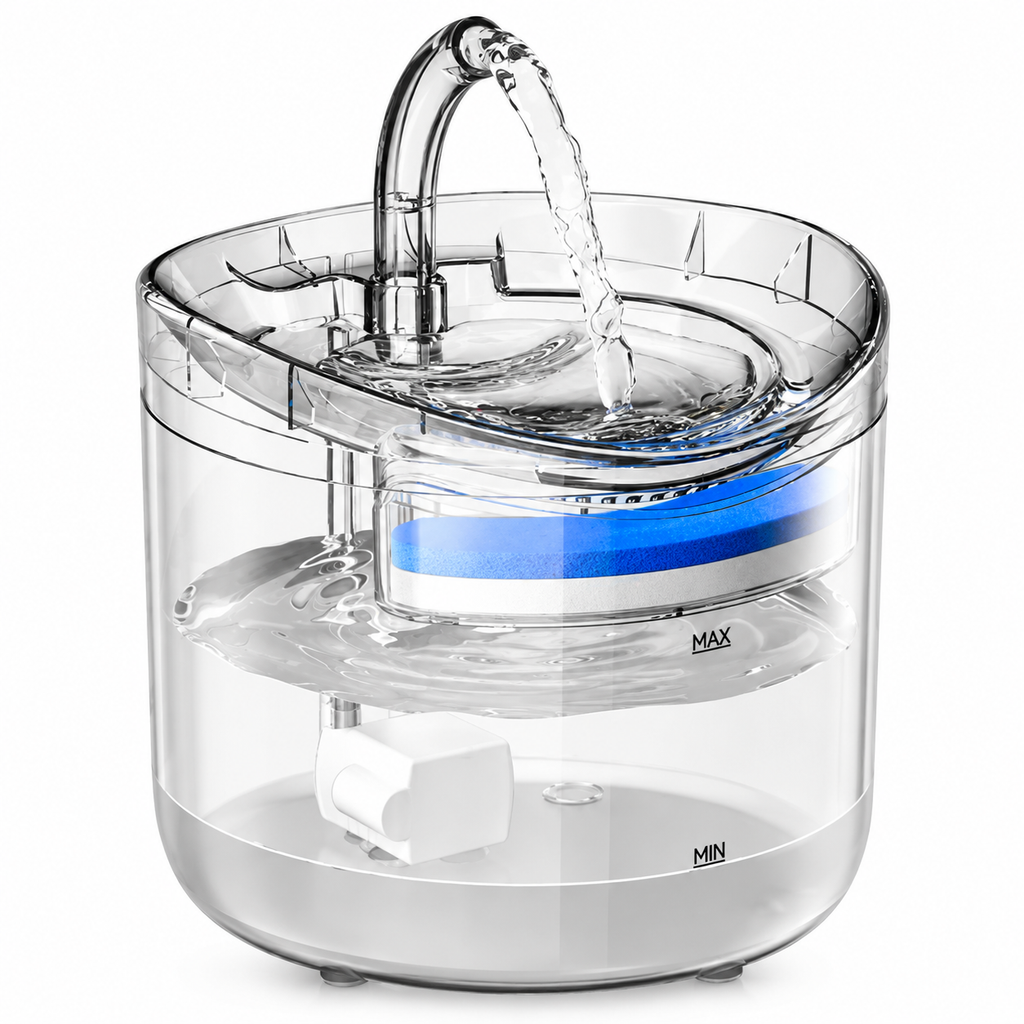Fuente de Agua para Mascotas con Sistema de Filtración de 4 Etapas