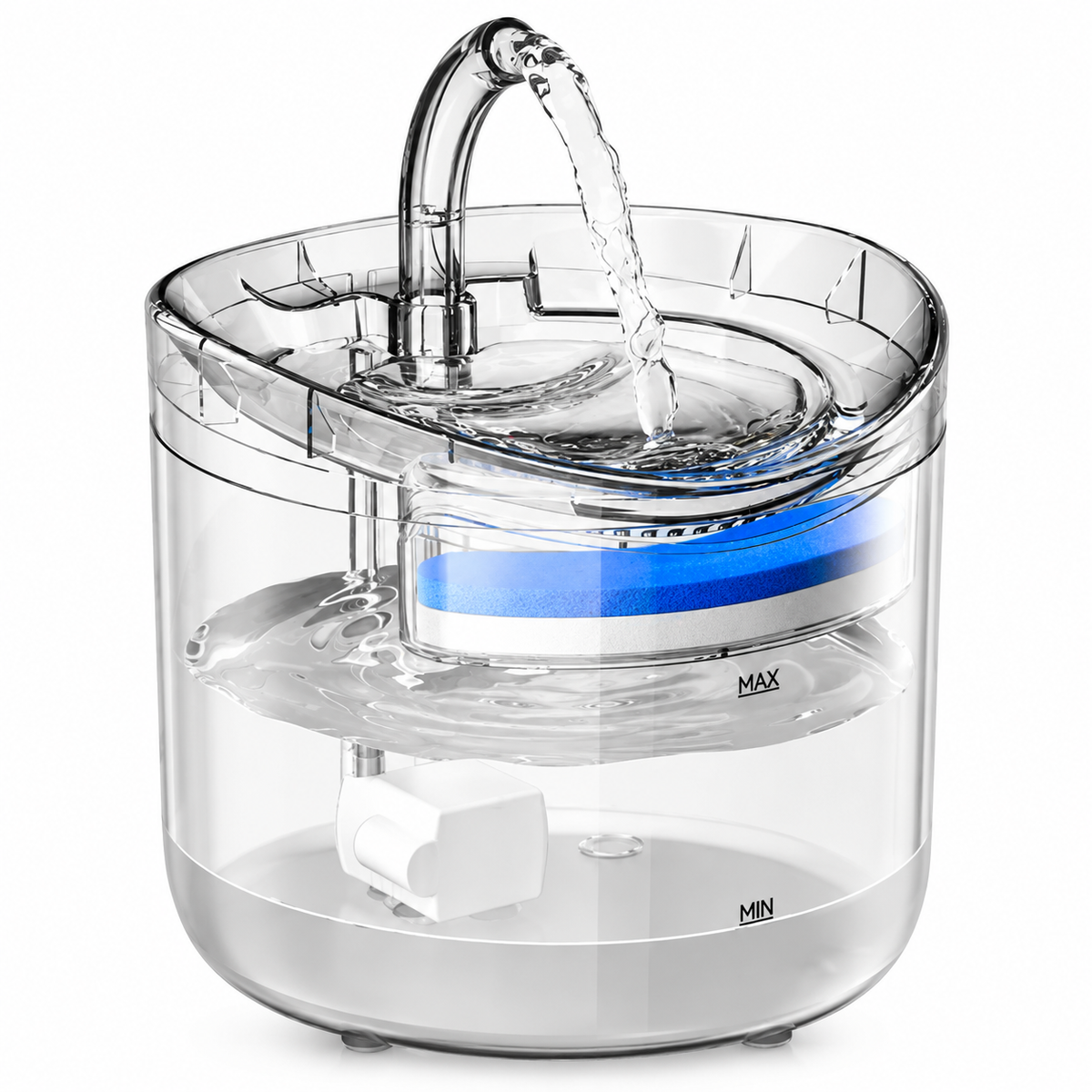 Fuente de Agua para Mascotas con Sistema de Filtración de 4 Etapas