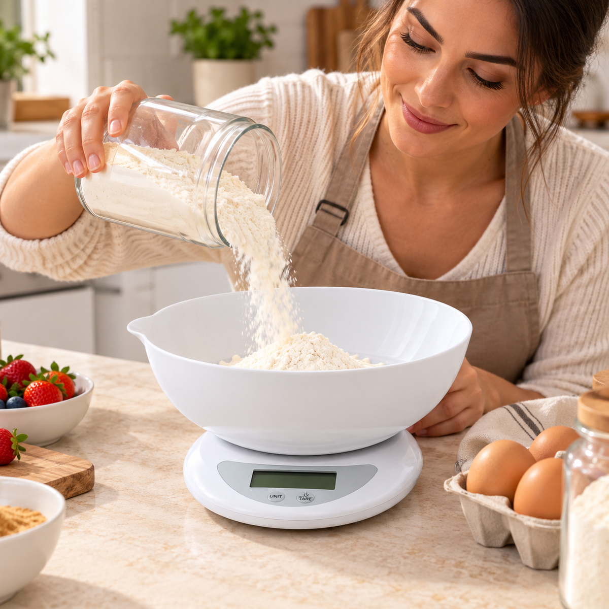 Gramera Digital de Cocina con Recipiente