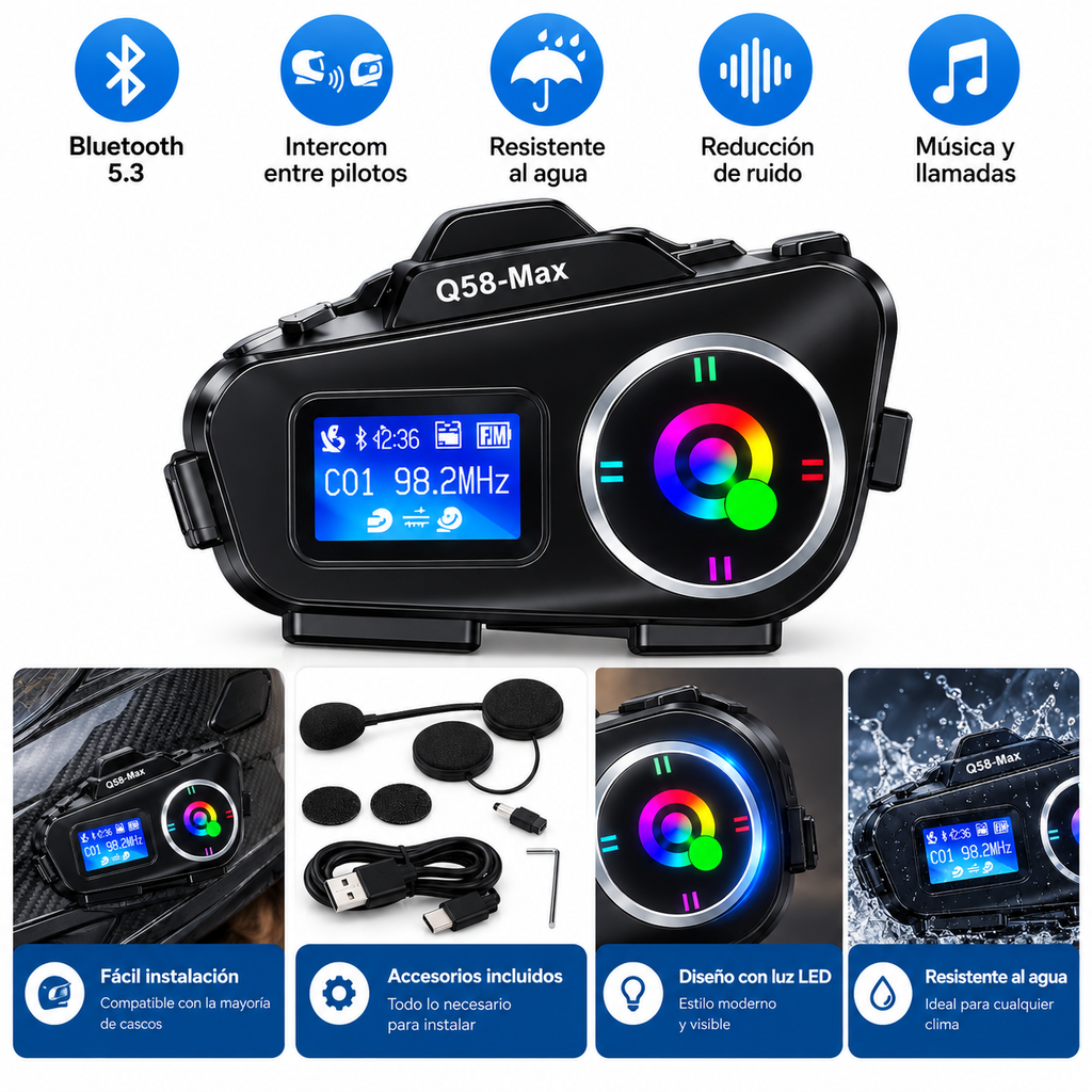 Intercomunicador Bluetooth Q58-Max