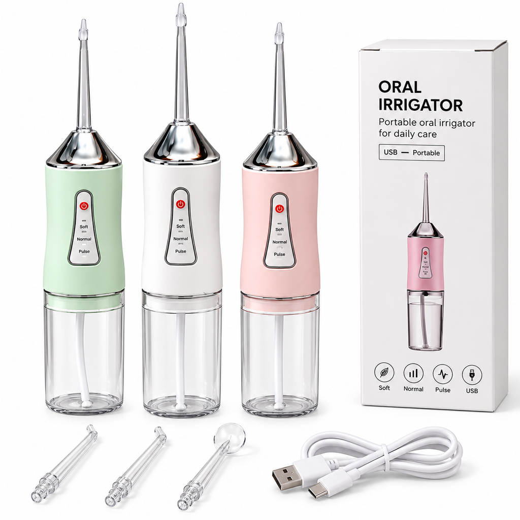 Irrigador Bucal Recargable Portátil con 3 Modos