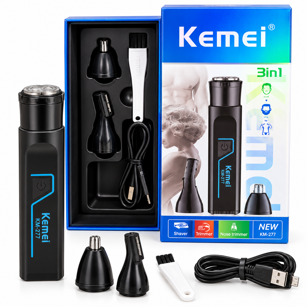 Kit de Afeitadora KEMEI KM-277 3 en 1