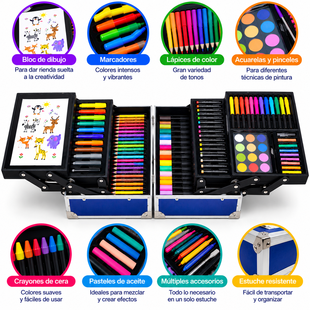 Kit de Arte Infantil de 133 Piezas