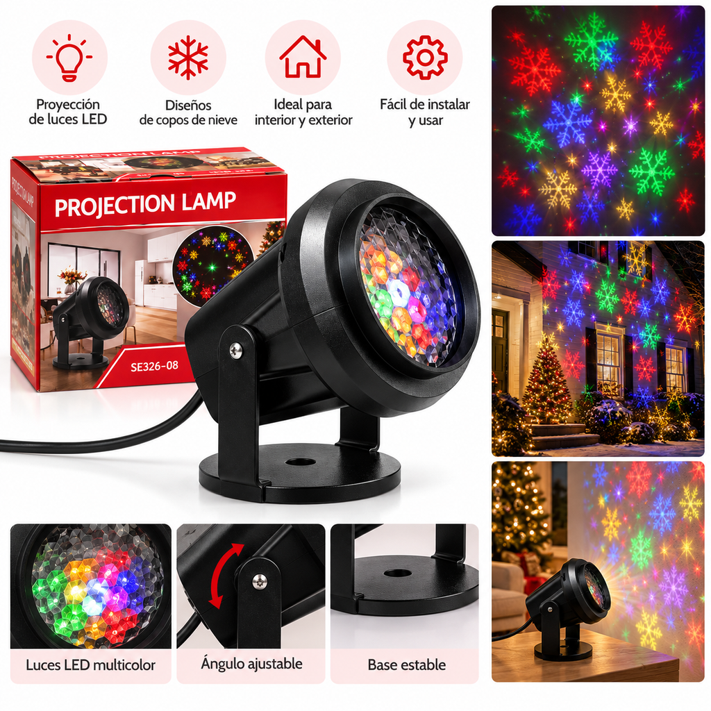 Láser Proyector de Figuras Navideñas
