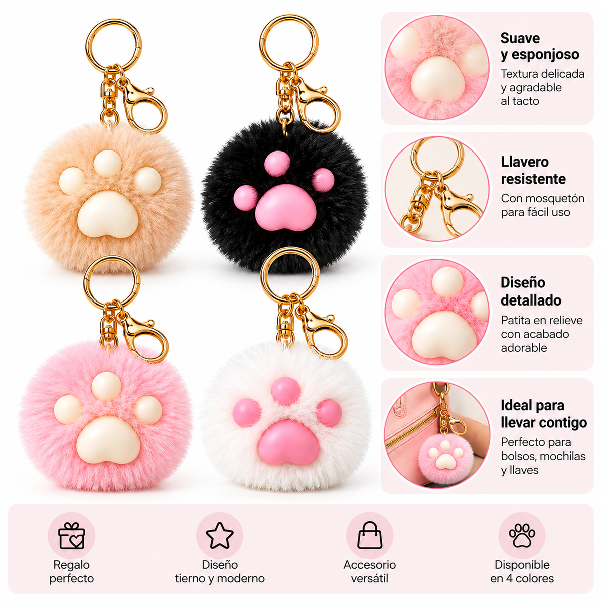 Llavero de Huella en Peluche