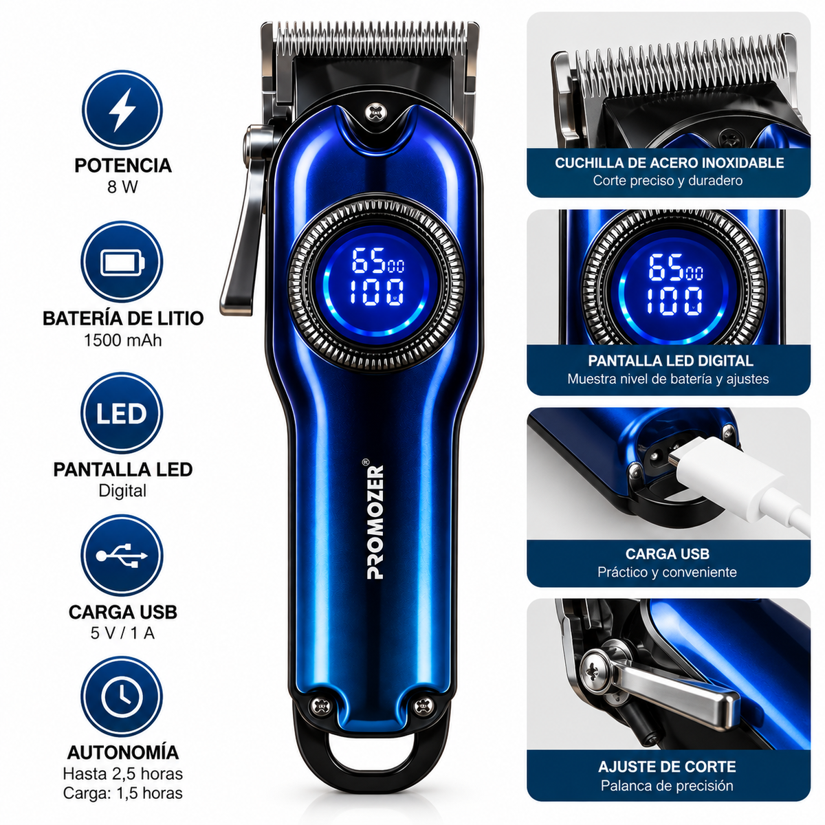 Máquina para Cortar Cabello PROMOZER MZ-1956