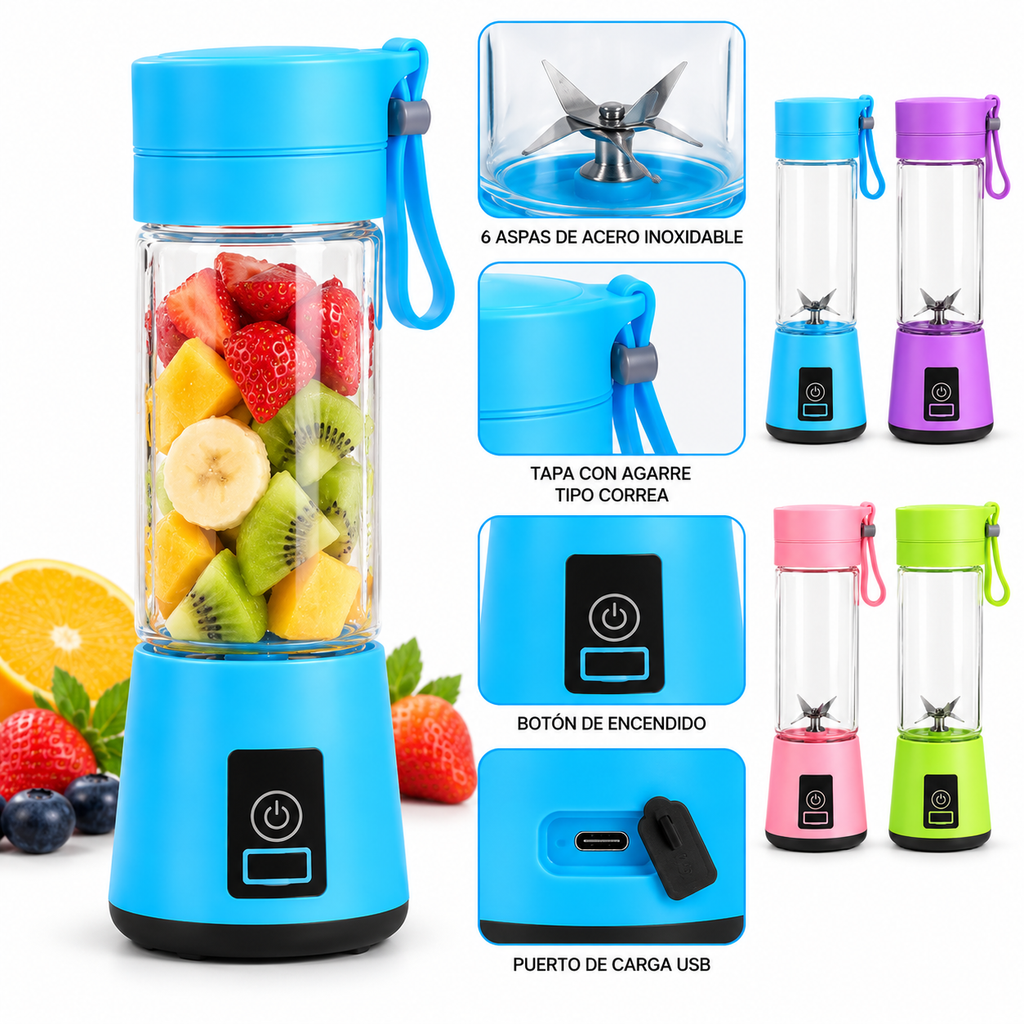 Mini Licuadora Portátil Recargable