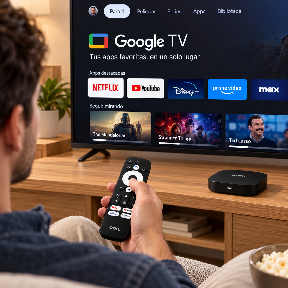 ONN 4K Streaming Box con Google TV