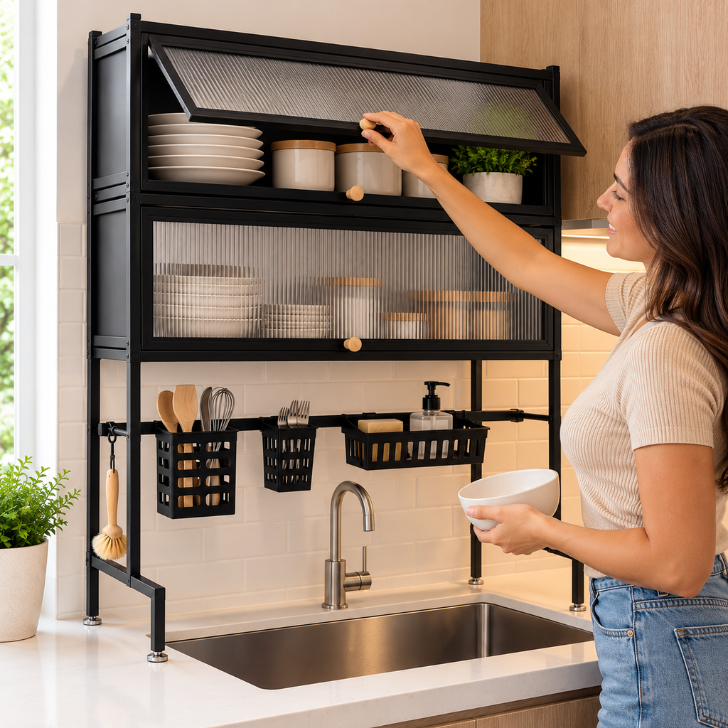 Organizador Escurridor de Cocina de 2 Niveles