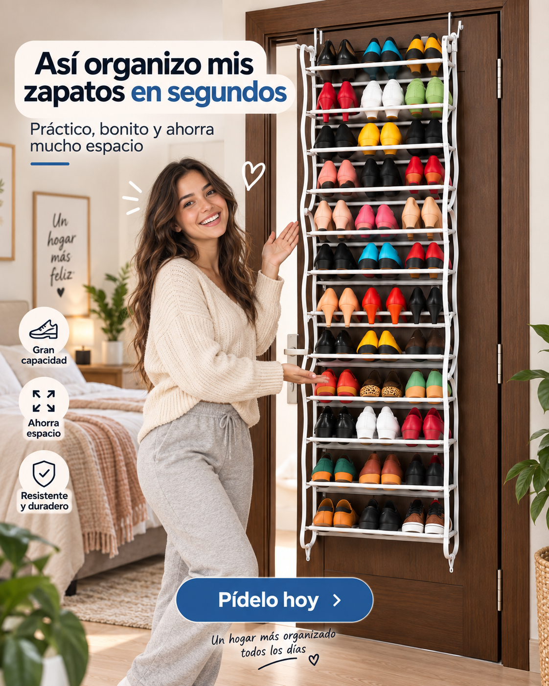 Organizador de Zapatos Colgante para Puerta