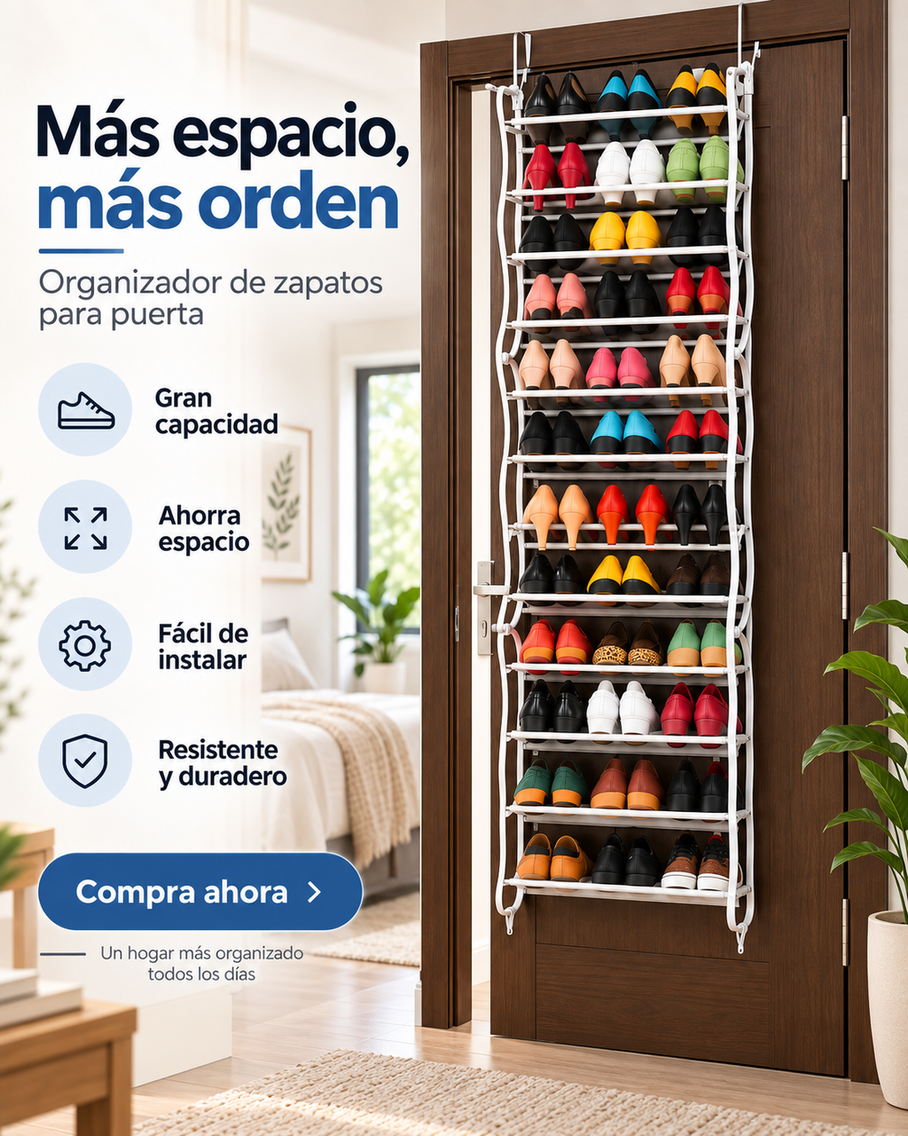 Organizador de Zapatos Colgante para Puerta