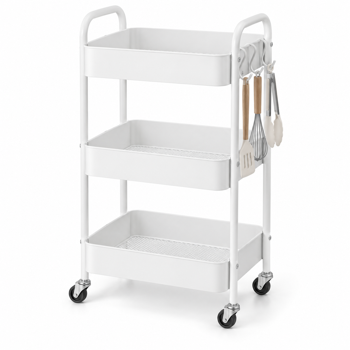 Organizador de Frutas con Ruedas de 3 Niveles