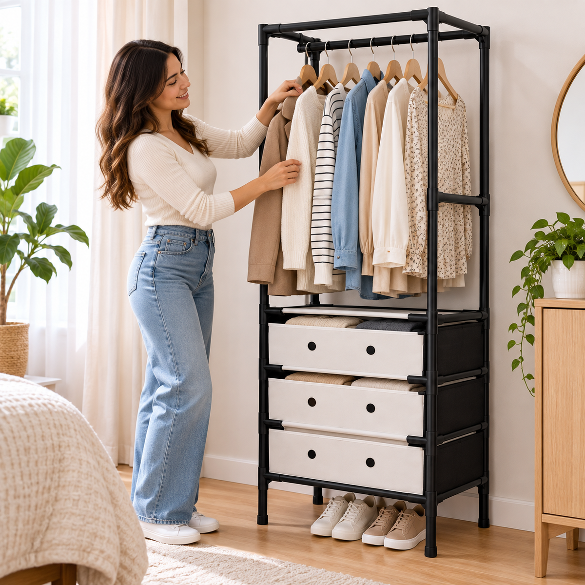 Organizador de Ropa Multifuncional con Cajones