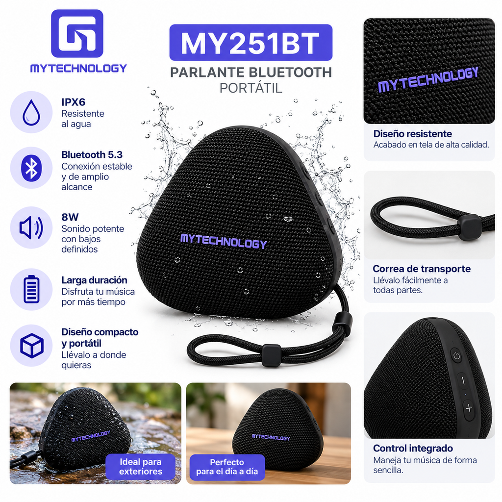 Parlante Bluetooth MYTECHNOLOGY MY-253BT