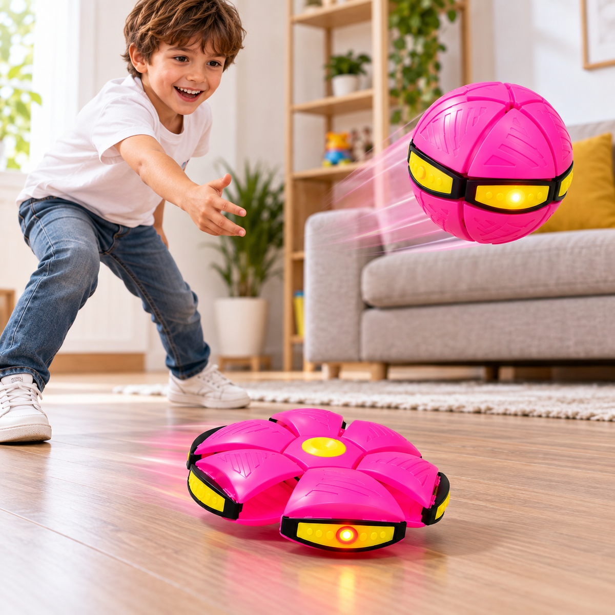 Pelota Saltarina Transformable con Luces