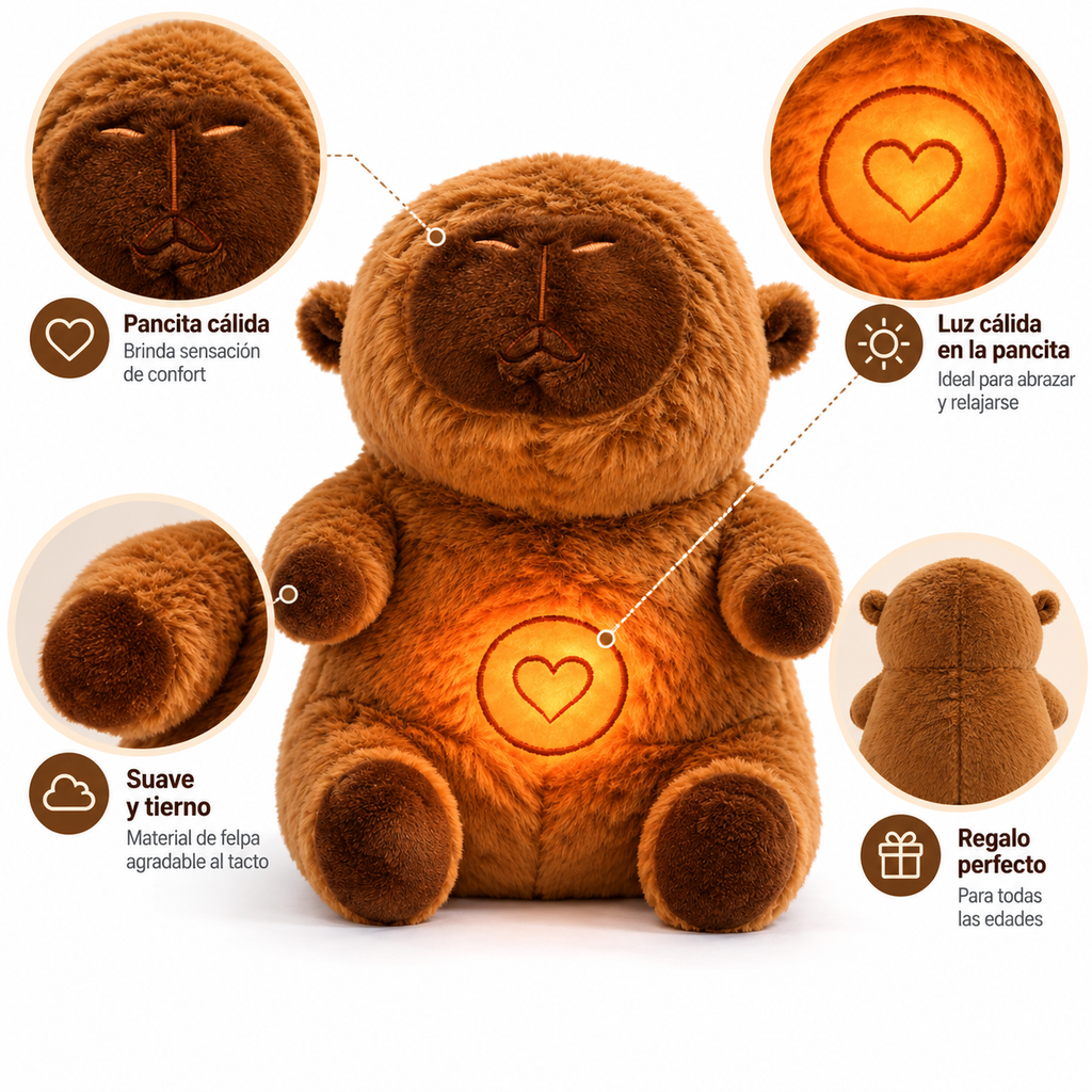 Peluche Capybara que respira