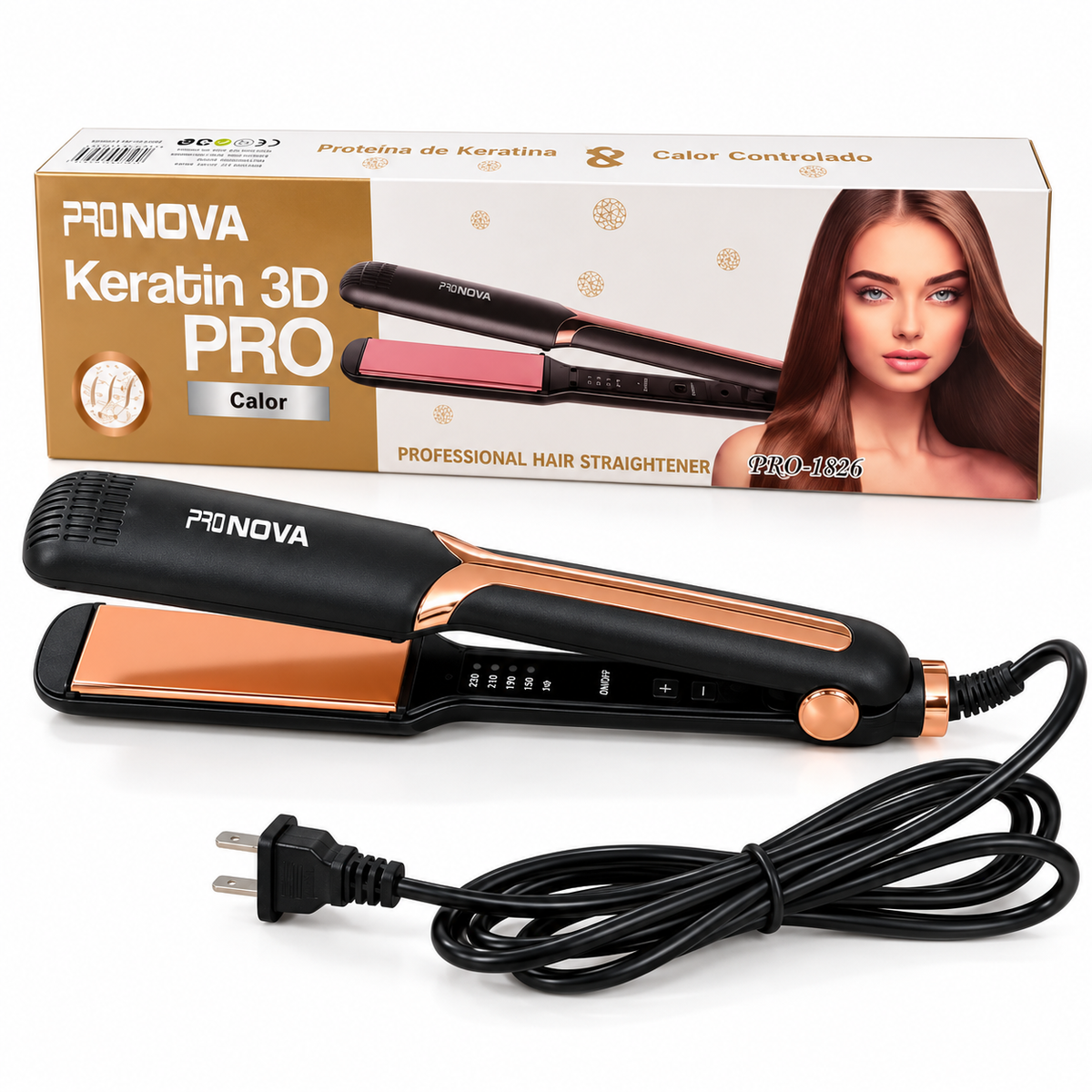 Plancha PRO NOVA Keratin 3D PRO PRO-1826