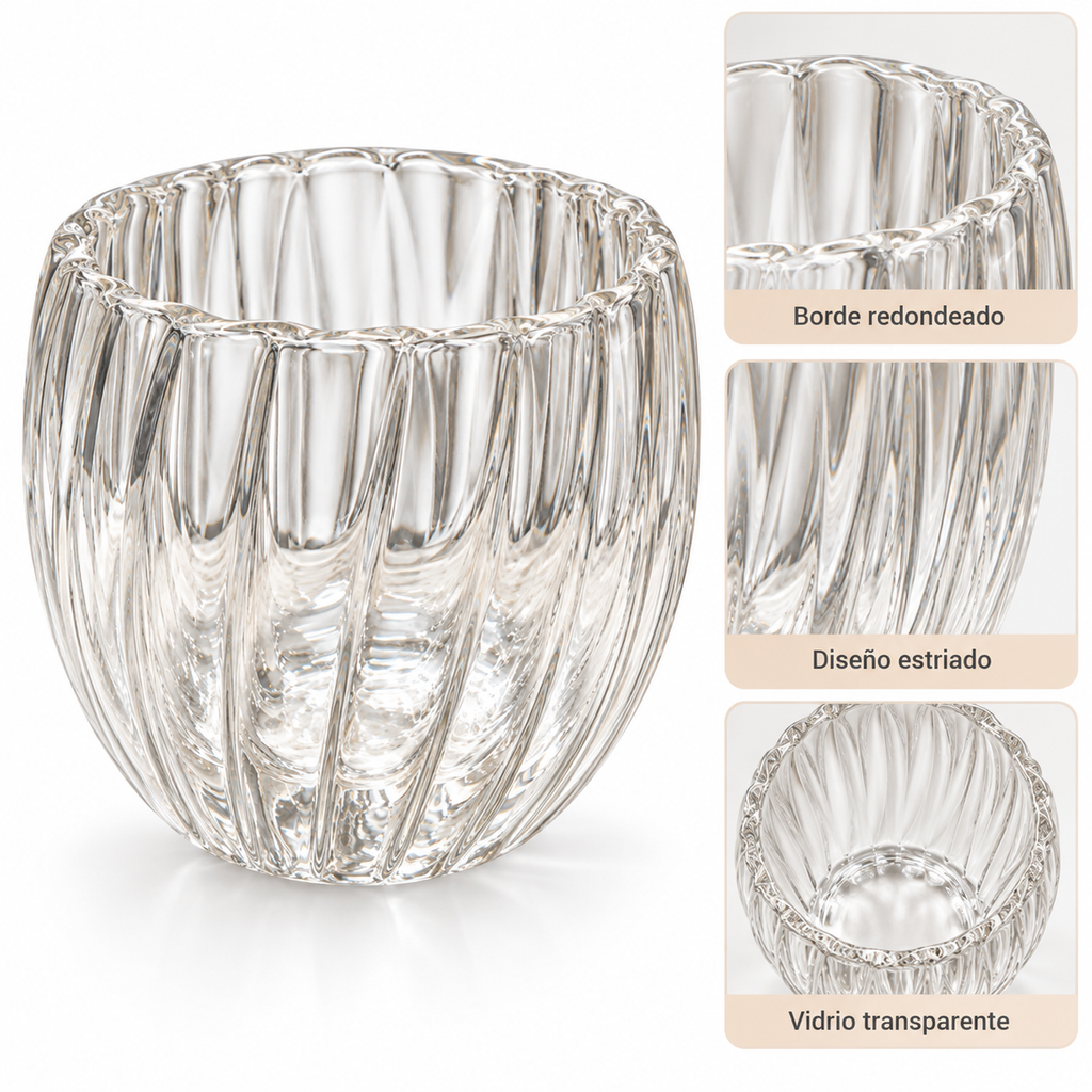 Pocillo Mug de Vidrio Transparente
