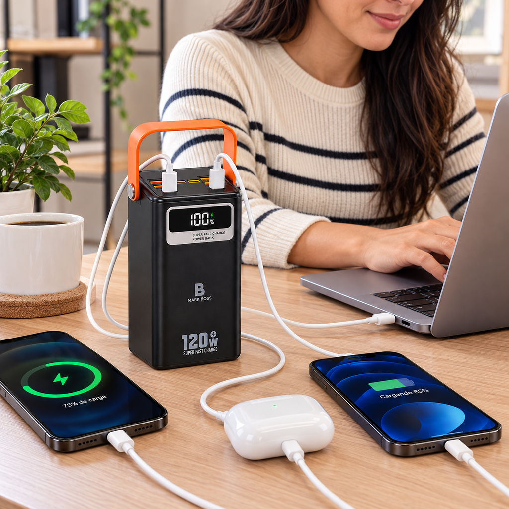 Power Bank de Gran Capacidad de 60.000 mAh y hasta 120 W