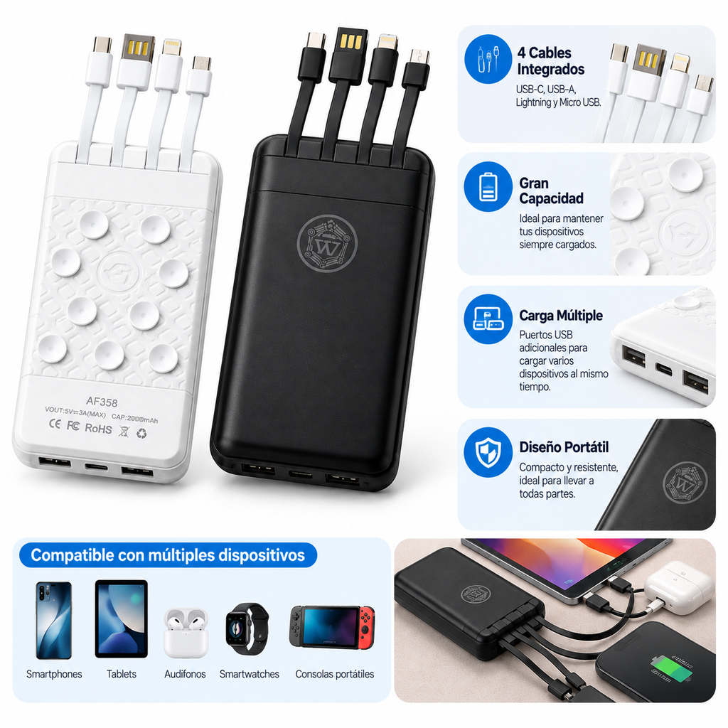 Power Bank AF Technology AF-936 de 10.000 mAh