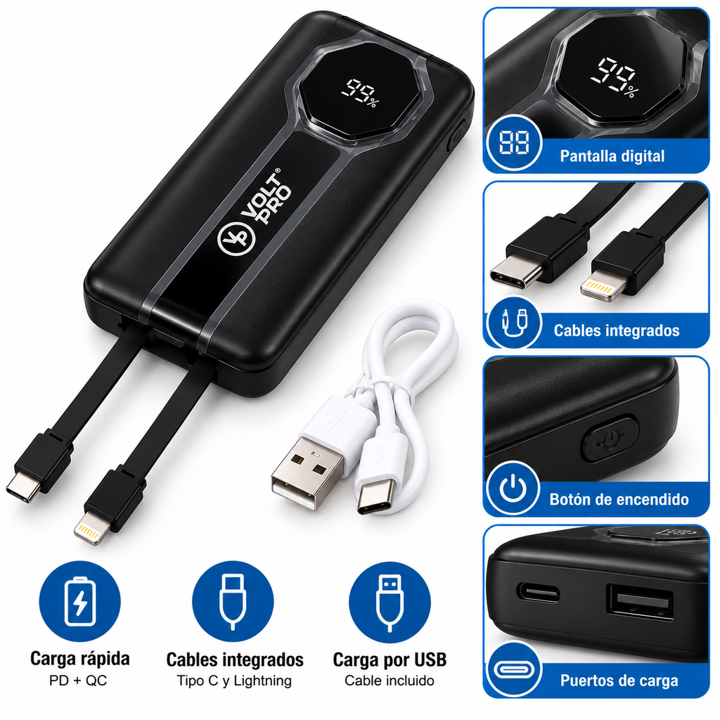 Power Bank VOLT PRO de 10.000 mAh