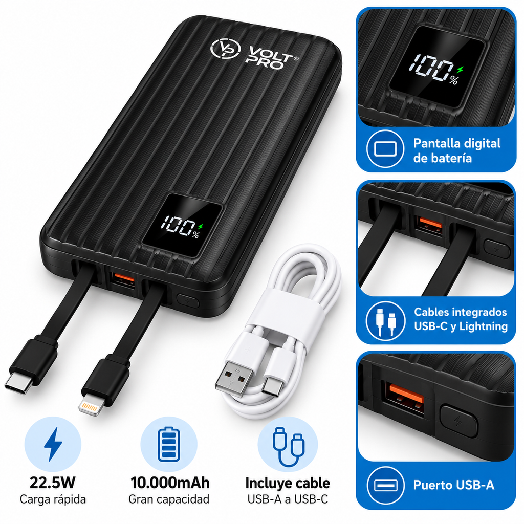 Power Bank VOLT PRO de 10.000 mAh