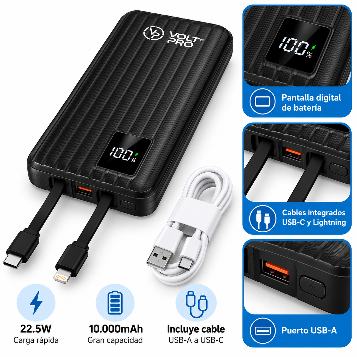 Power Bank VOLT PRO de 10.000 mAh