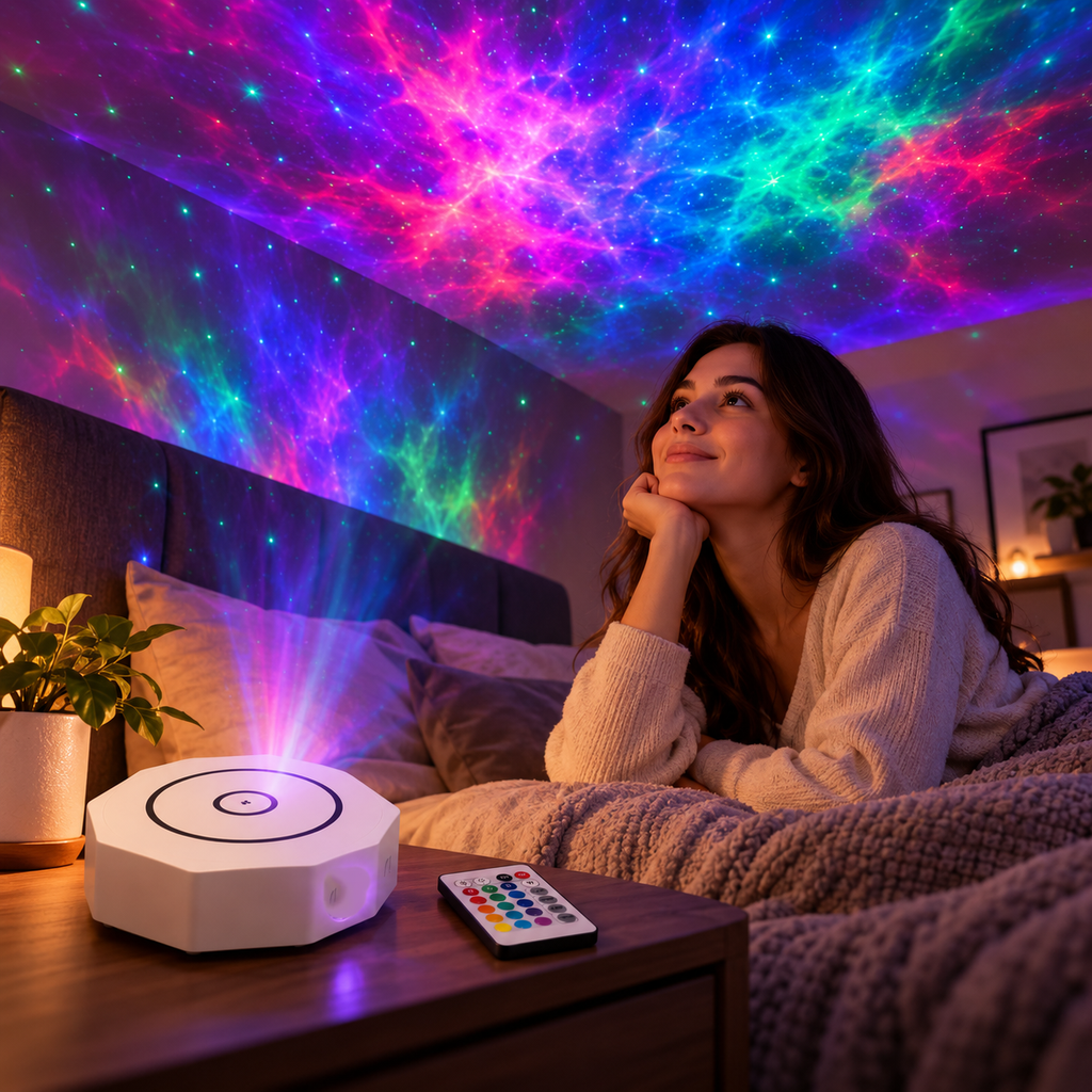 Proyector Hexagonal de Luz LED Multicolor