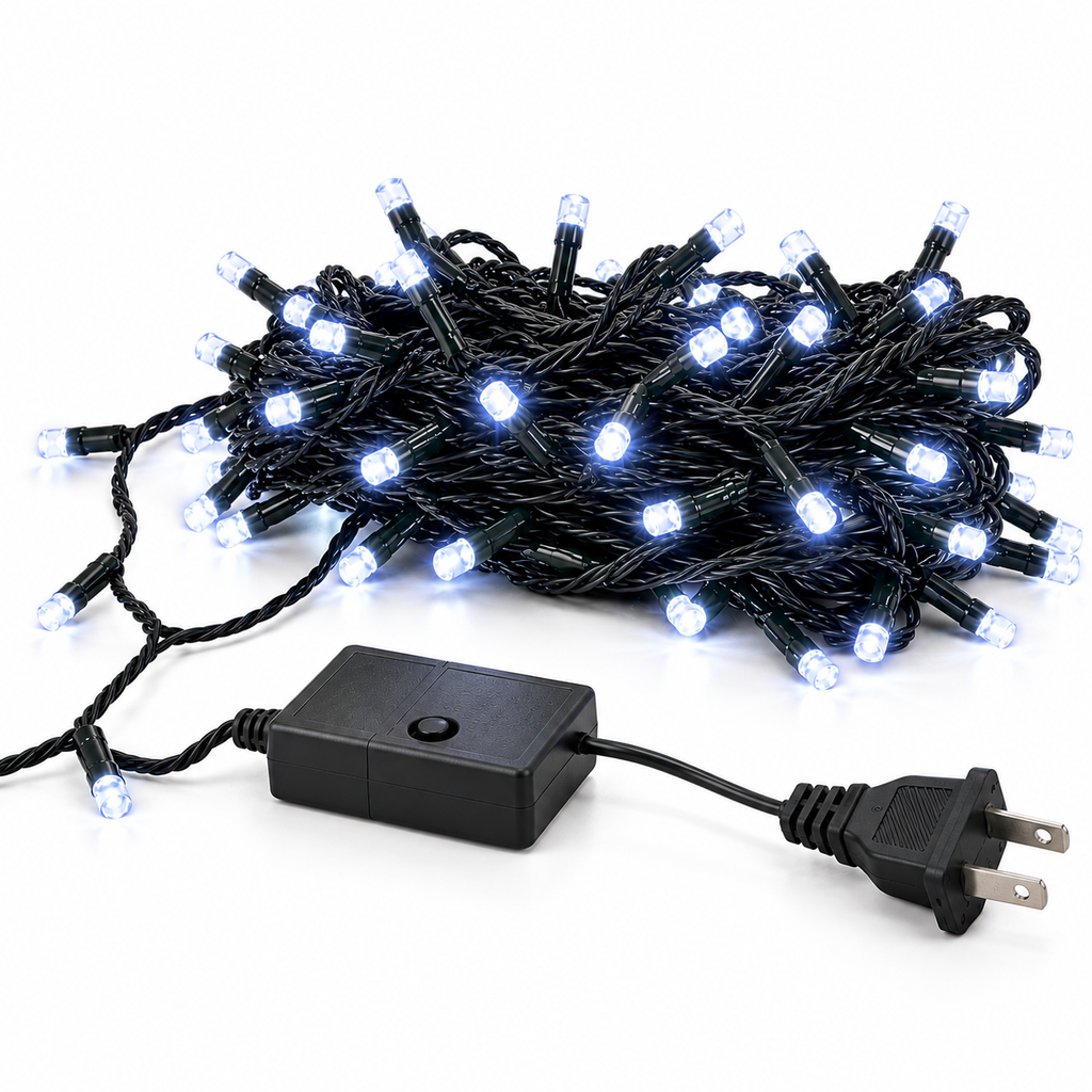 Serie Lineal Navideña de 100 Luces LED y 9 Metros