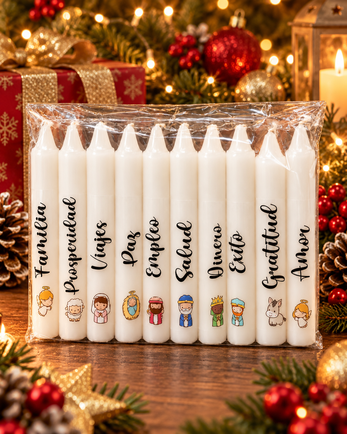 Set de Velas con Mensajes x10