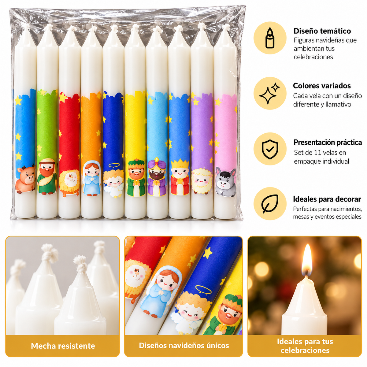 Set de Velas Personalizadas x10.E7N2