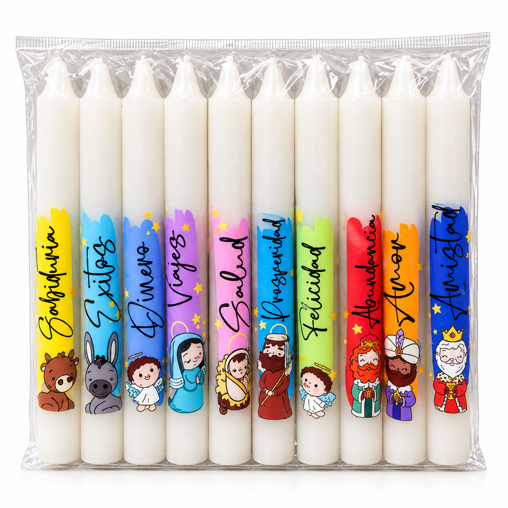 Set de Velas con Mensajes x10