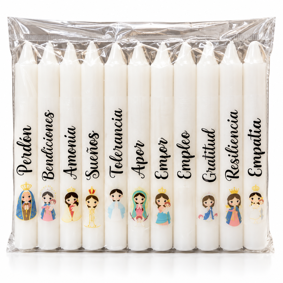 Set de Velas con Mensajes x10